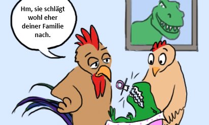 Comic Huhn-Dino